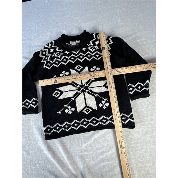 Vintage Roll Neck Snowflake Sweater By David Brooks Women’s‎ Petite Large - Picture 8 of 10